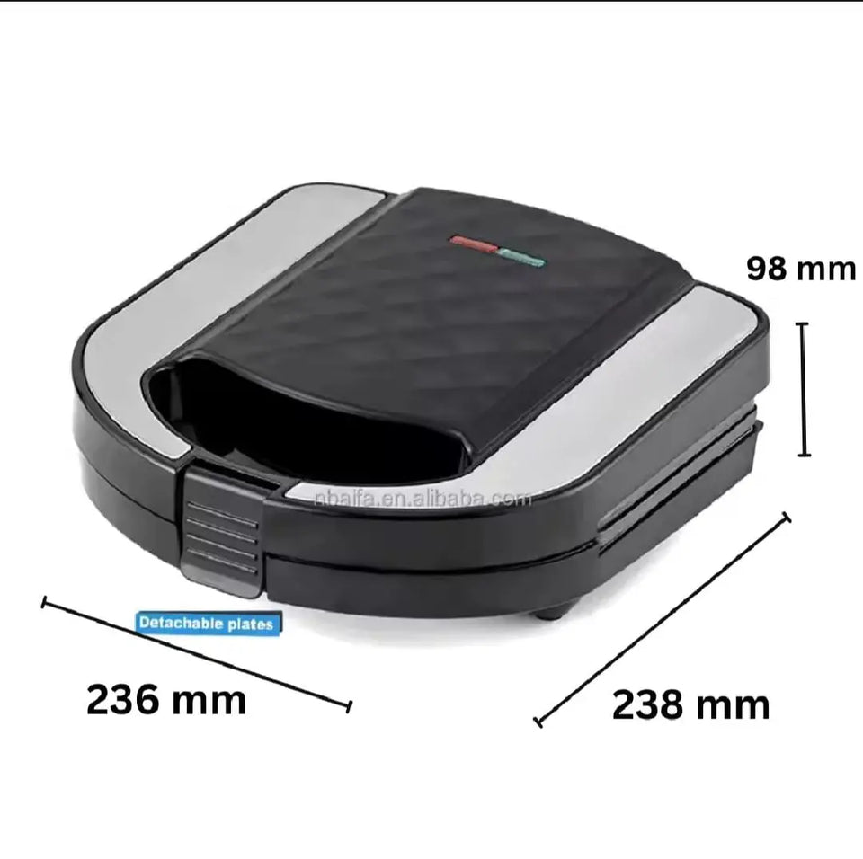 Sandwich Maker 2 Slice  | Non-Stick Plates