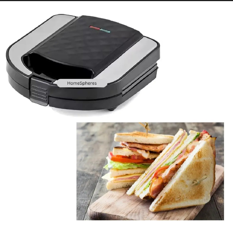 Sandwich Maker 2 Slice  | Non-Stick Plates