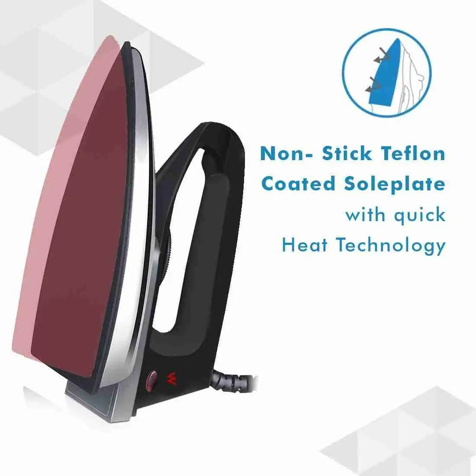 Imported Lightweight Dry Iron - Non-Stick Soleplate